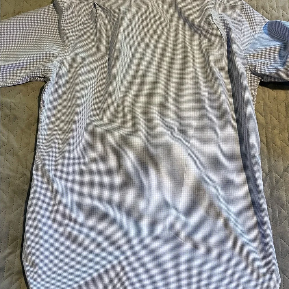 Polo Ralph Lauren button up shirt mens size 15 32-33 white/blue pre-owned‎ cond.